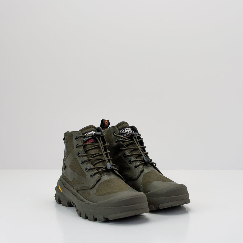 PALLADIUM PALLARIDER CUFF WATERPROOF OLIVE NIGHT BOOTS MOKSIN Moksin
