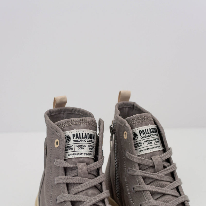 PALLADIUM - BOOTS - PAMPA HI ZIP ORGANIC GREY BERRY