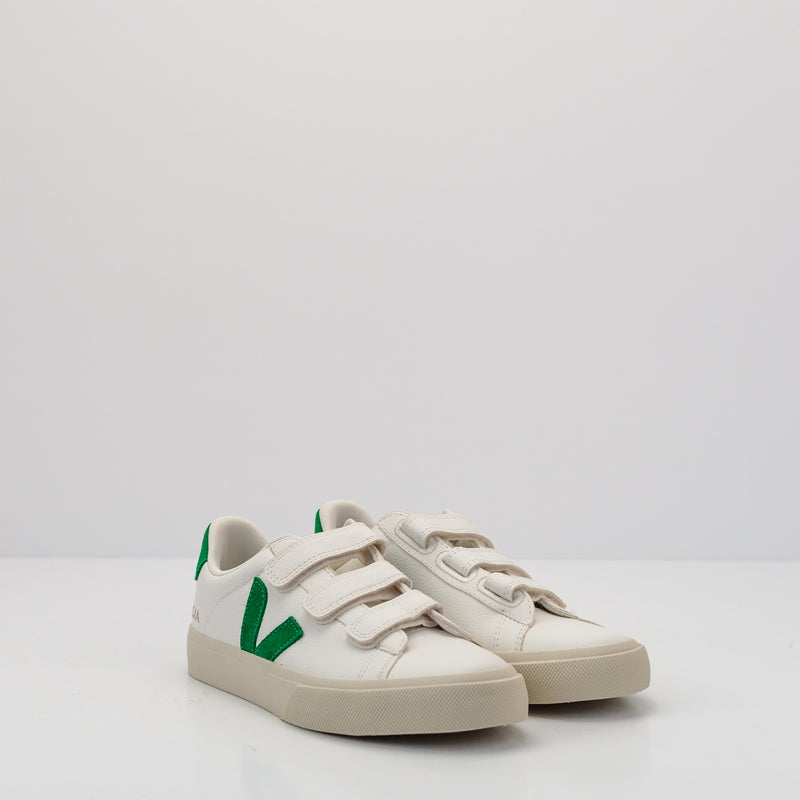 VEJA RECIFE LEATHER WHITE EMERAUDE RC0503697A ZAPATILLAS VELCROS
