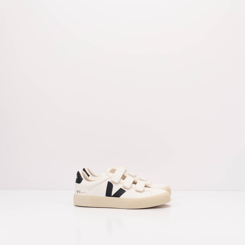 ZAPATILLA - VEJA - RECIFE LOGO CHROMEFREE LEATHER EXTRA WHITE BLACK RC052790