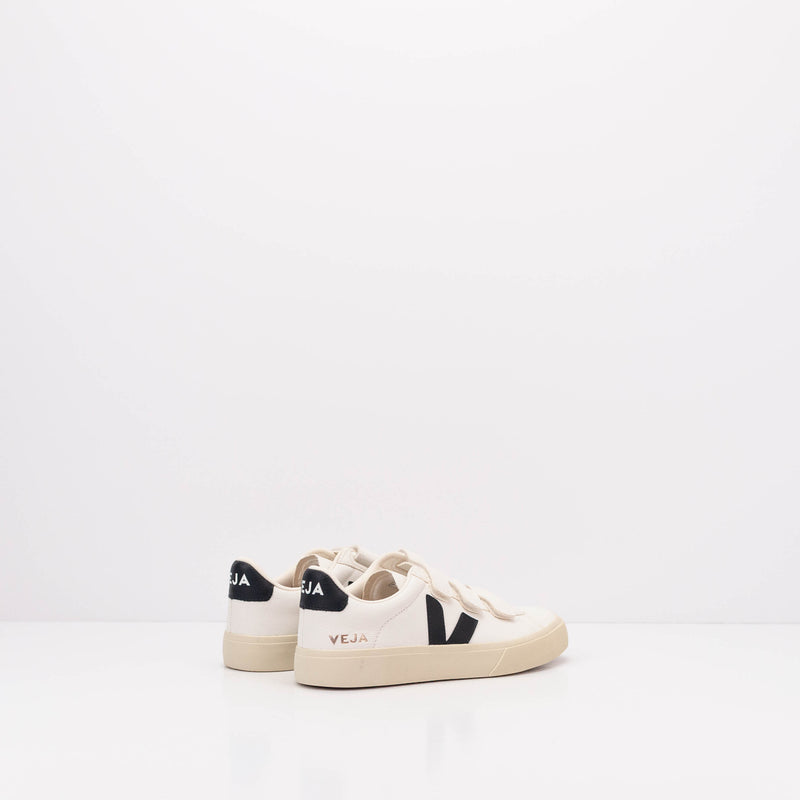 ZAPATILLA - VEJA - RECIFE LOGO CHROMEFREE LEATHER EXTRA WHITE BLACK RC052790