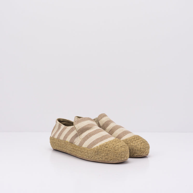 WATARU - ESPADRILLE - CLASSIC STRIPES MOCHA