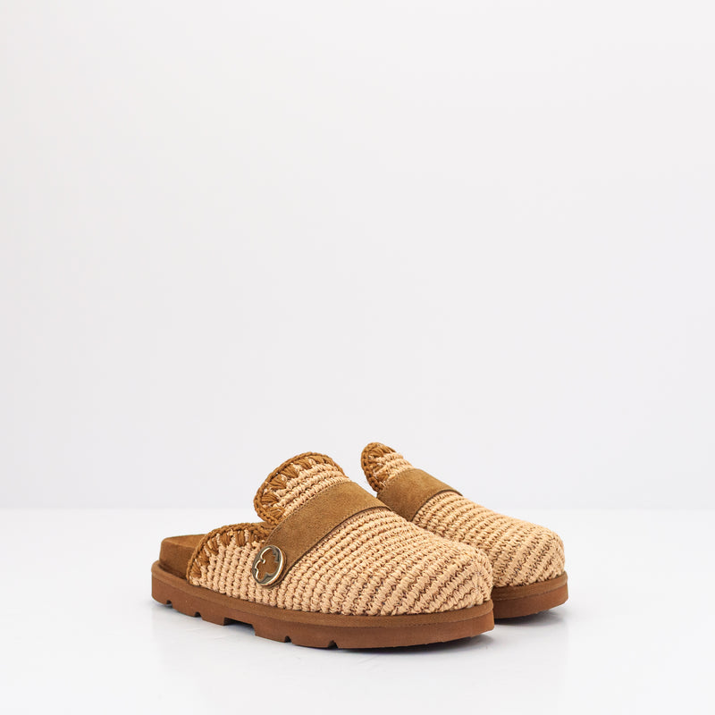 ZUECO - MOU - LOW BIO SABOT PLAIN RAFFIA NATURAL