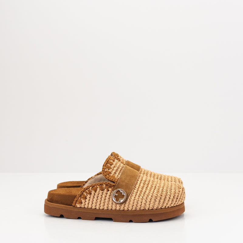ZUECO - MOU - LOW BIO SABOT PLAIN RAFFIA NATURAL
