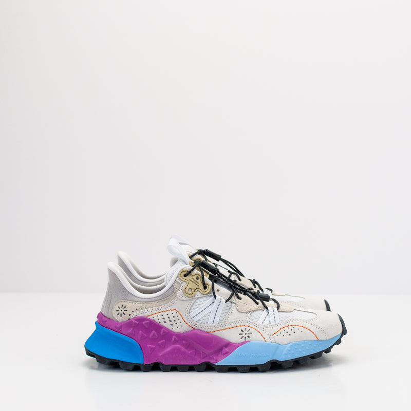 FLOWER MOUNTAIN - SNEAKER - TIGER HILL UNI SUEDE MESH PONY HAIR WHITE LIME