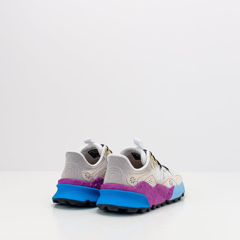 FLOWER MOUNTAIN - SNEAKER - TIGER HILL UNI SUEDE MESH PONY HAIR WHITE LIME