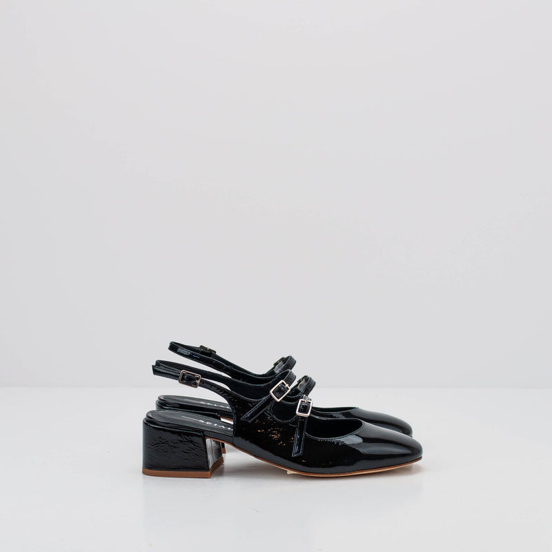 SEIALE - HEELED MARY JANES - TRASTO BLACK