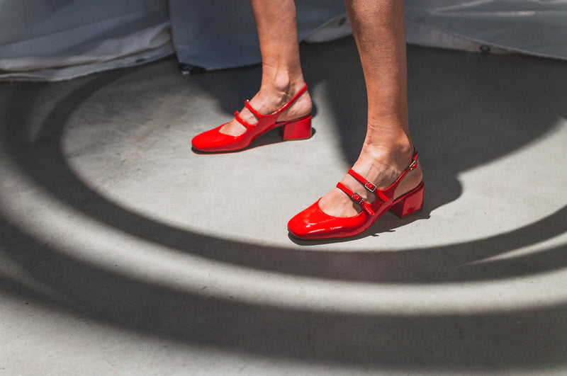SEIALE - HEELED MARY JANES - TRASTO RED