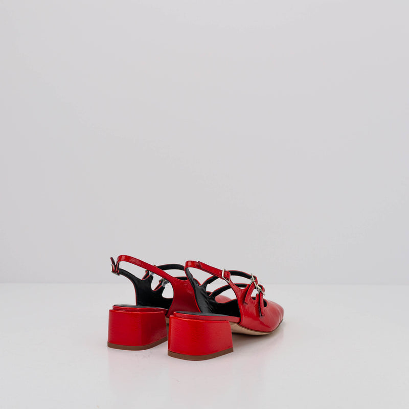 SEIALE - HEELED MARY JANES - TRASTO RED