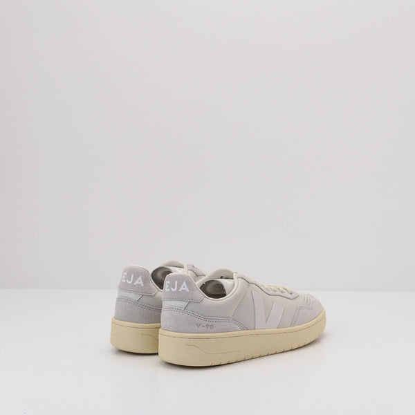 ZAPATILLA - VEJA - V-90 LEATHER GRAVEL WHITE HOME