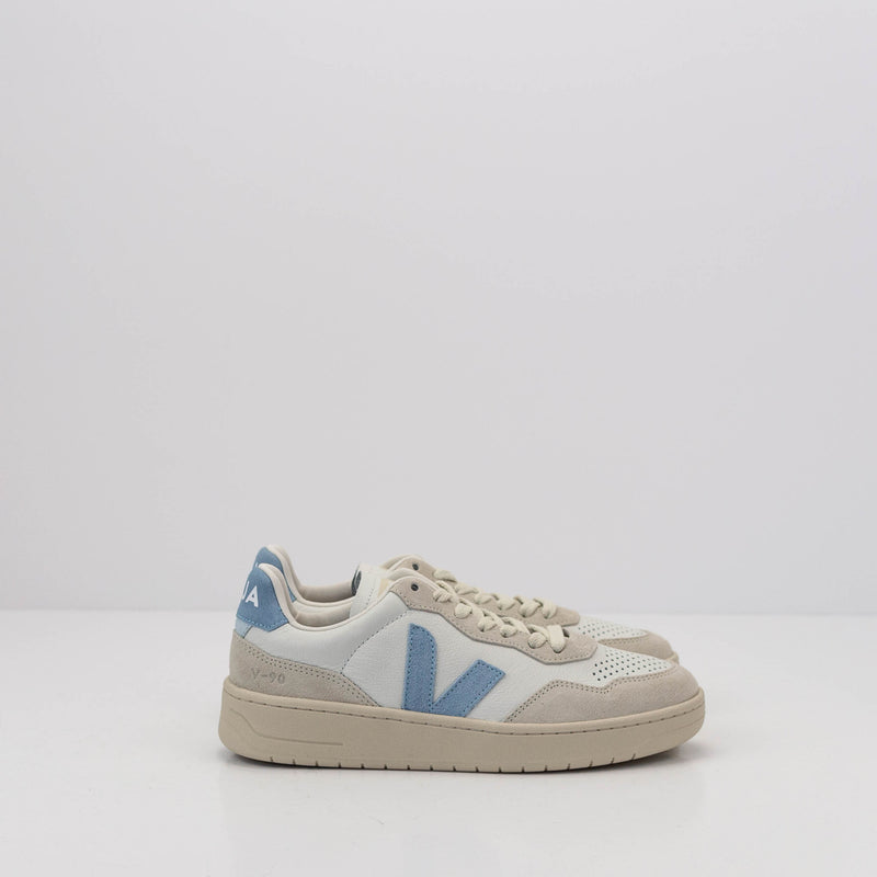 ZAPATILLA - VEJA - V-90 LEATHER WHITE STEEL