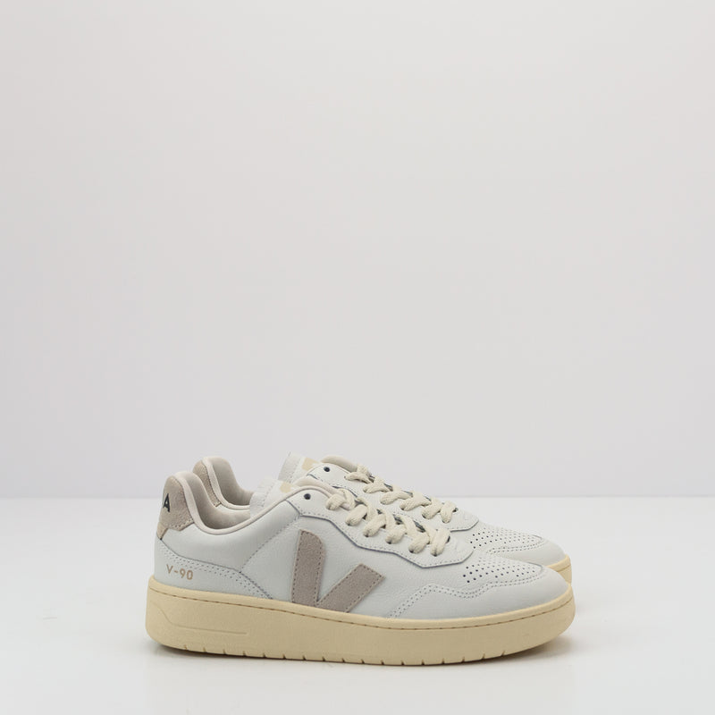 VEJA - SNEAKER - V-90 LEATHER EXTRA WHITE NATURAL VD2003655