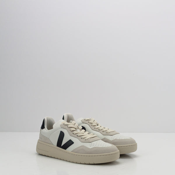 ZAPATILLA - VEJA - V-90 O.T. LEATHER WHITE BLACK HOMBRE VD2021061