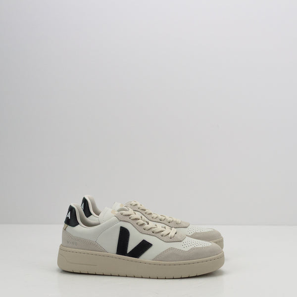 ZAPATILLA - VEJA - V-90 O.T. LEATHER WHITE BLACK HOMBRE VD2021061