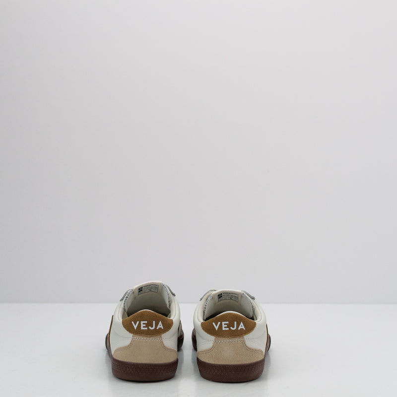 volley leather white tent bark VEJA VOLLEY O.T LEATHER WHITE TENT BARK VO2003720 LEATHER SNEAKERS
