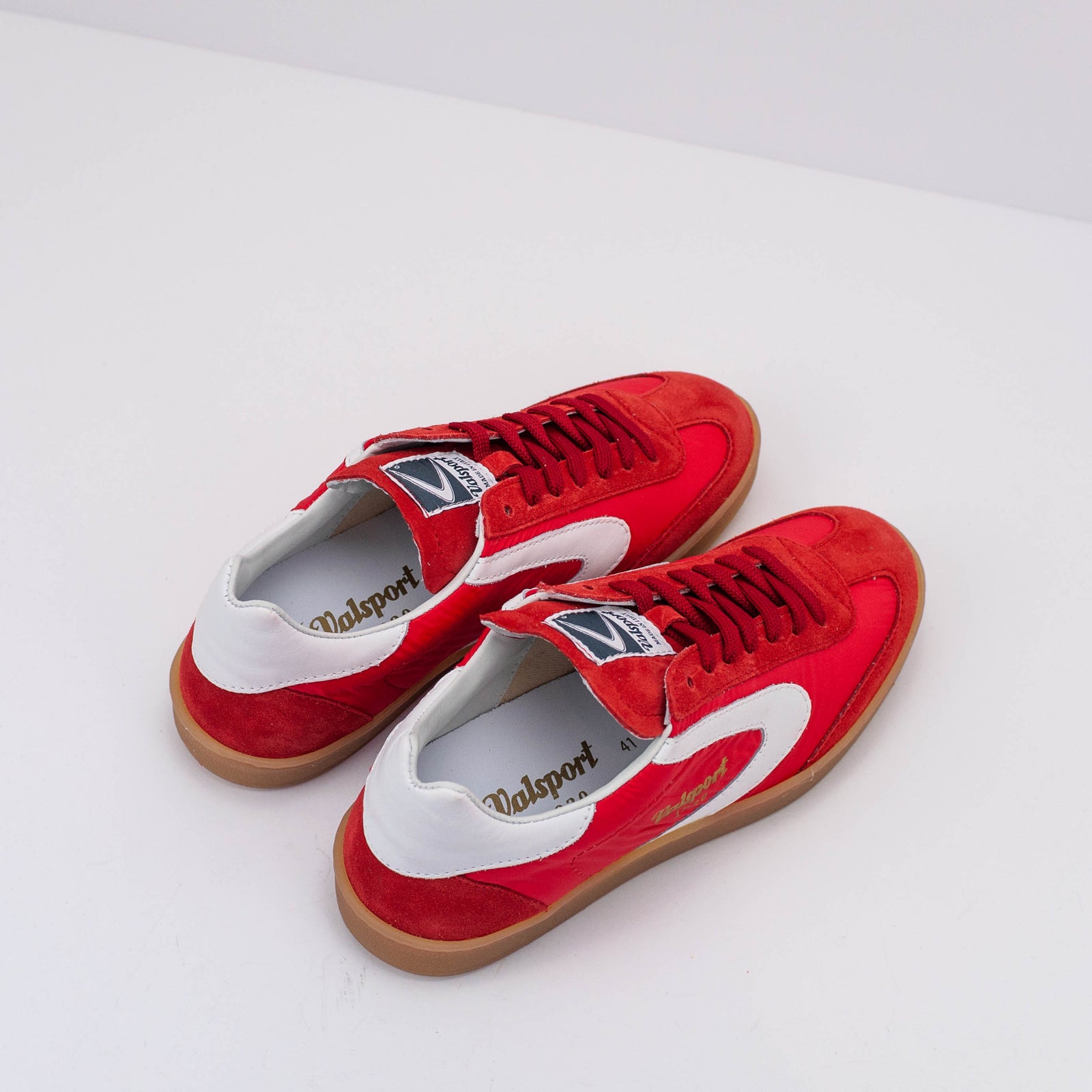 VALSPORT RED SNEAKERS OLIMPIA NYLON SUEDE COL 2480 VO2480M