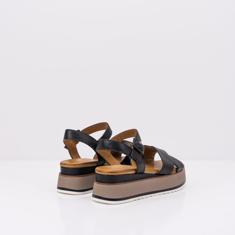 INUOVO - SANDAL - BLACK PLATFORM 983004N