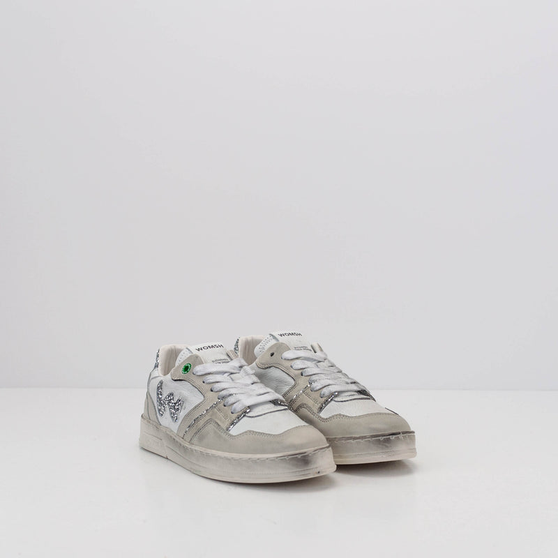 WOMSH - SNEAKER - CIRCLE GLITTER PLATA