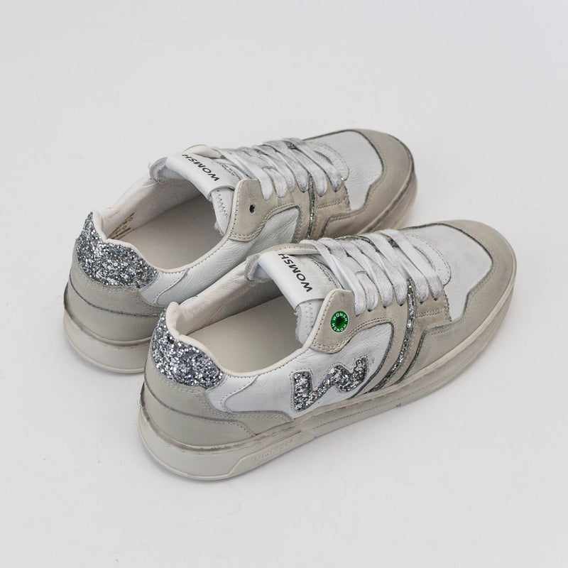 ZAPATILLA - WOMSH - CIRCLE GLITTER PLATA