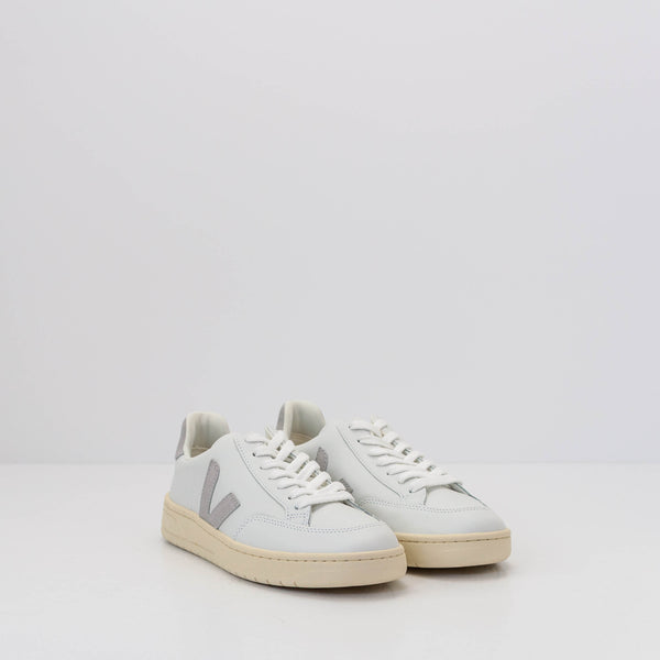 VEJA - SNEAKER - V-12 LEATHER WHITE LIGHT GREY