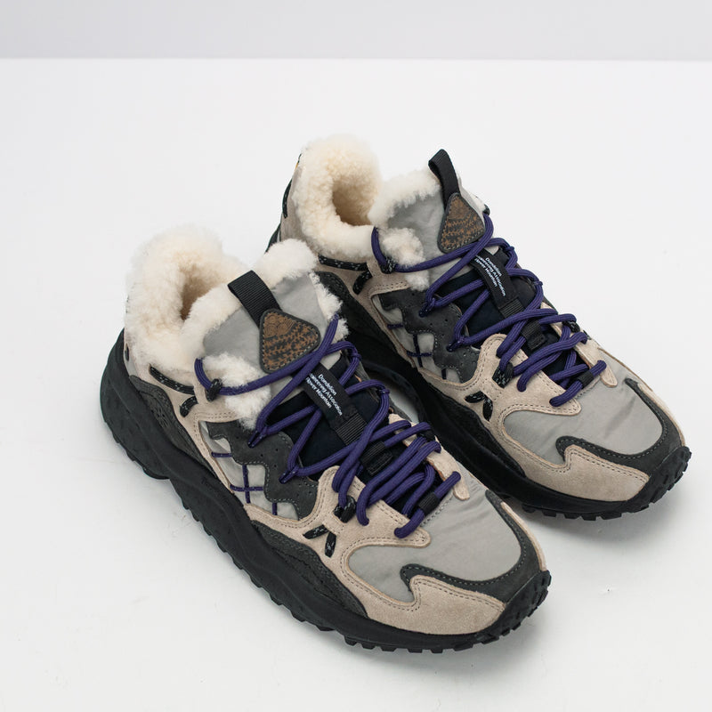 FLOWER MOUNTAIN - SNEAKER - YAMABUSHI UNI SUEDE NYLON SHEARLING INSOLE DARK GREY LIGHT GREY
