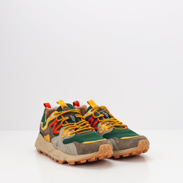 ZAPATILLA - FLOWER MOUNTAIN - YAMANO 3 UNI SUEDE NYLON MESH TAUPE GREEN OCRA