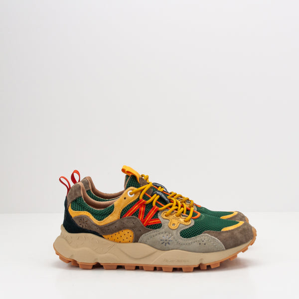 ZAPATILLA - FLOWER MOUNTAIN - YAMANO 3 UNI SUEDE NYLON MESH TAUPE GREEN OCRA