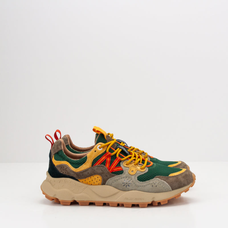 ZAPATILLA - FLOWER MOUNTAIN - YAMANO 3 UNI SUEDE NYLON MESH TAUPE GREEN OCRA