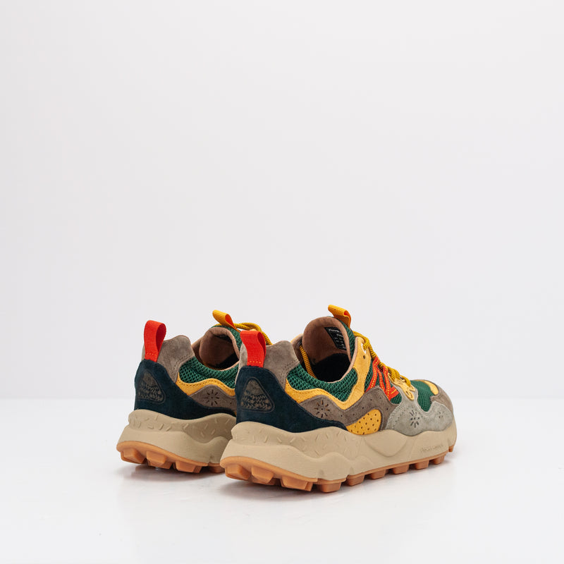 ZAPATILLA - FLOWER MOUNTAIN - YAMANO 3 UNI SUEDE NYLON MESH TAUPE GREEN OCRA