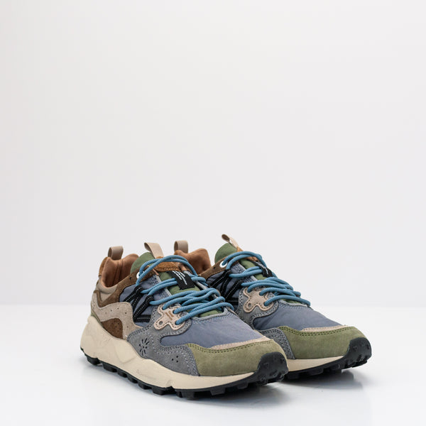 ZAPATILLA - FLOWER MOUNTAIN - YAMANO 3 MAN SUEDE NYLON MILITARE CREY LIGHT BROWN
