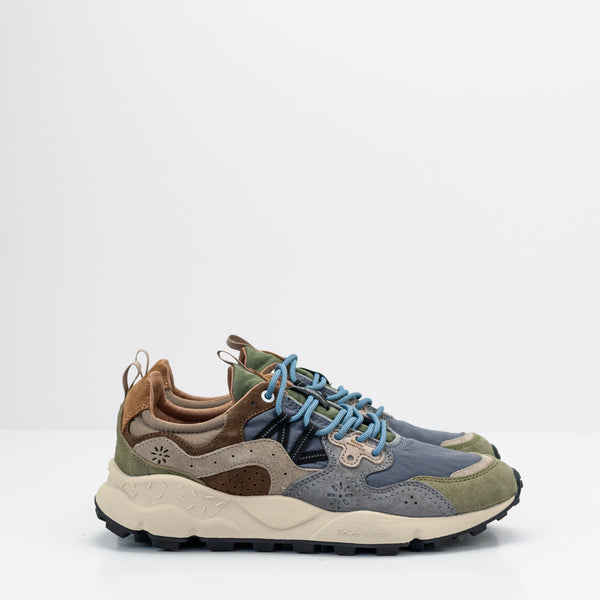 ZAPATILLA - FLOWER MOUNTAIN - YAMANO 3 MAN SUEDE NYLON MILITARE CREY LIGHT BROWN