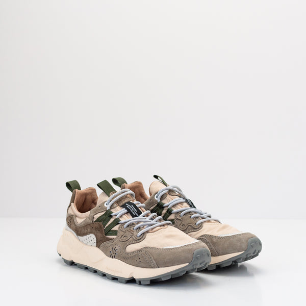 ZAPATILLA - FLOWER MOUNTAIN - YAMANO 3 UNI SUEDE NYLON OFF WHITE BEIGE