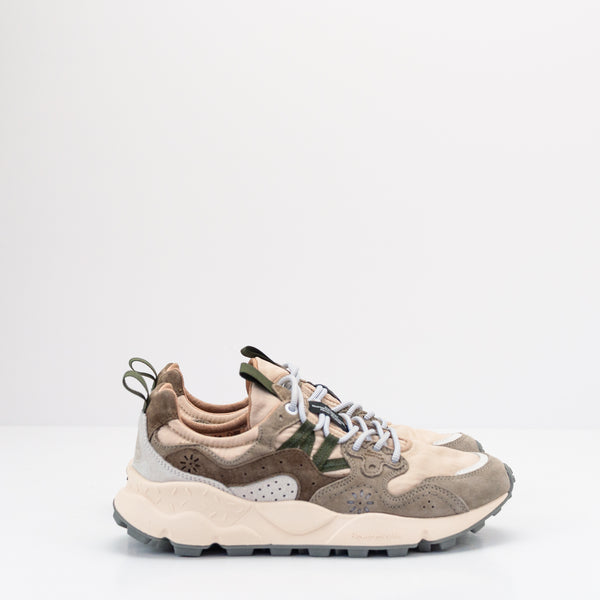 ZAPATILLA - FLOWER MOUNTAIN - YAMANO 3 UNI SUEDE NYLON OFF WHITE BEIGE
