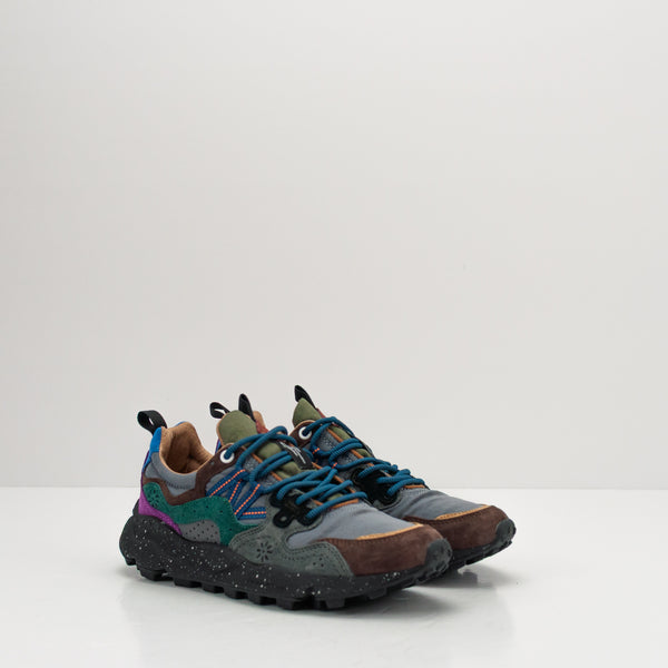 FLOWER MOUNTAIN - SNEAKER - YAMANO 3 UNI SUEDE NYLON ANTHRACITE BLACK DARK GREY