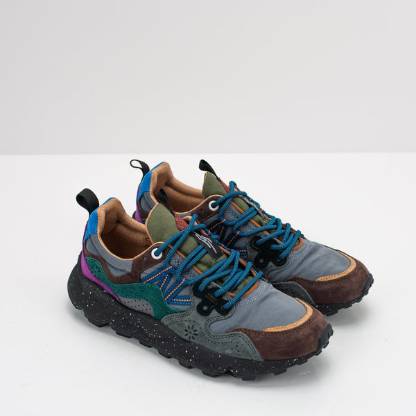 FLOWER MOUNTAIN - SNEAKER - YAMANO 3 UNI SUEDE NYLON ANTHRACITE BLACK DARK GREY
