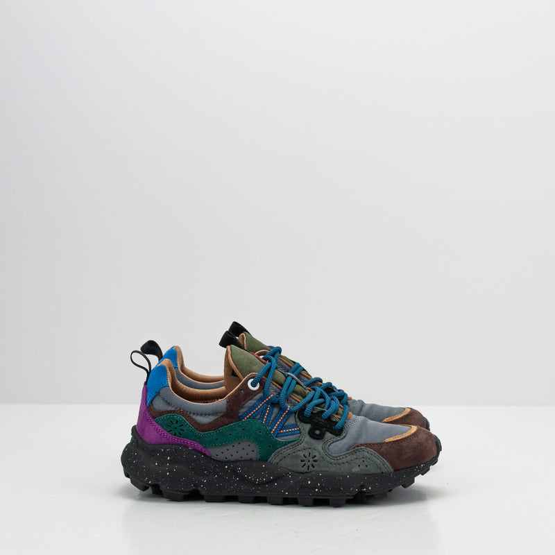 FLOWER MOUNTAIN - SNEAKER - YAMANO 3 UNI SUEDE NYLON ANTHRACITE BLACK DARK GREY