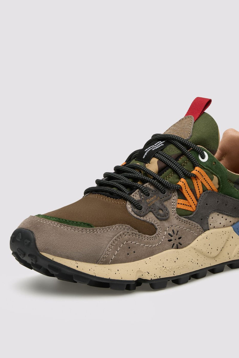 ZAPATILLA - FLOWER MOUNTAIN - YAMANO 3 MAN SUEDE/NYLON CAMO DARK GREY-ANTHRACITE-BLACK
