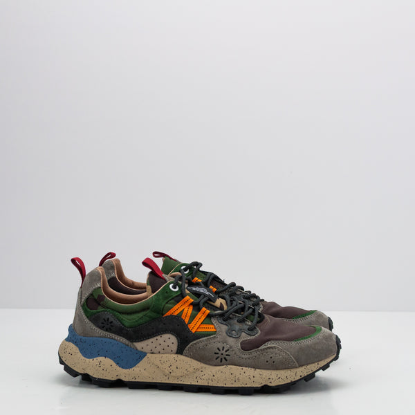 FLOWER MOUNTAIN - SNEAKER - YAMANO 3 MAN SUEDE NYLON CAMO DARK GREY ANTHRACITE BLACK