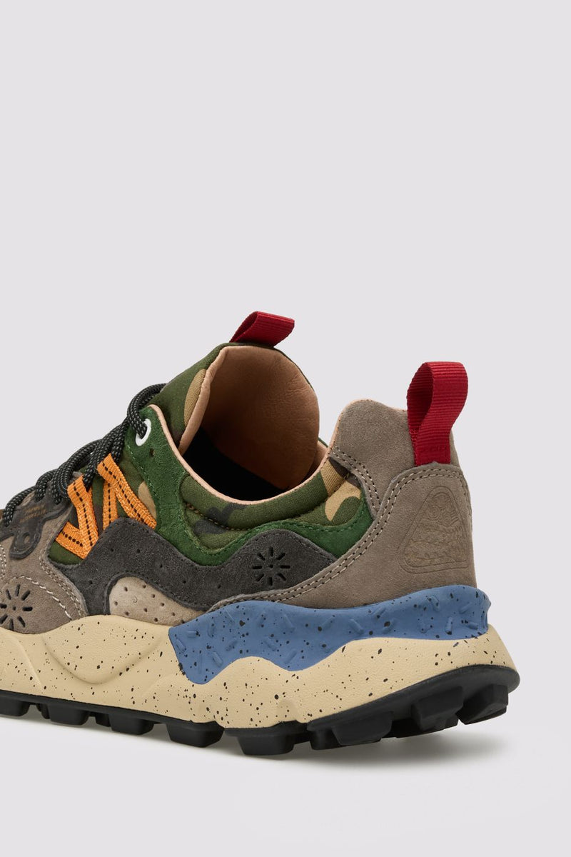 ZAPATILLA - FLOWER MOUNTAIN - YAMANO 3 MAN SUEDE/NYLON CAMO DARK GREY-ANTHRACITE-BLACK