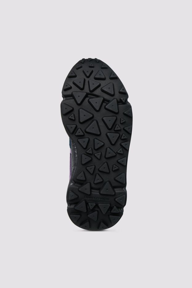ZAPATILLA - FLOWER MOUNTAIN - YAMANO 3 WOMAN SUEDE NYLON KNITTED ANTHRACITE-DARK GREEN-VIOLET