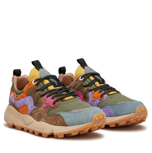 ZAPATILLA - FLOWER MOUNTAIN - YAMANO 3 UNI SUEDE NYLON KAKI MULTI