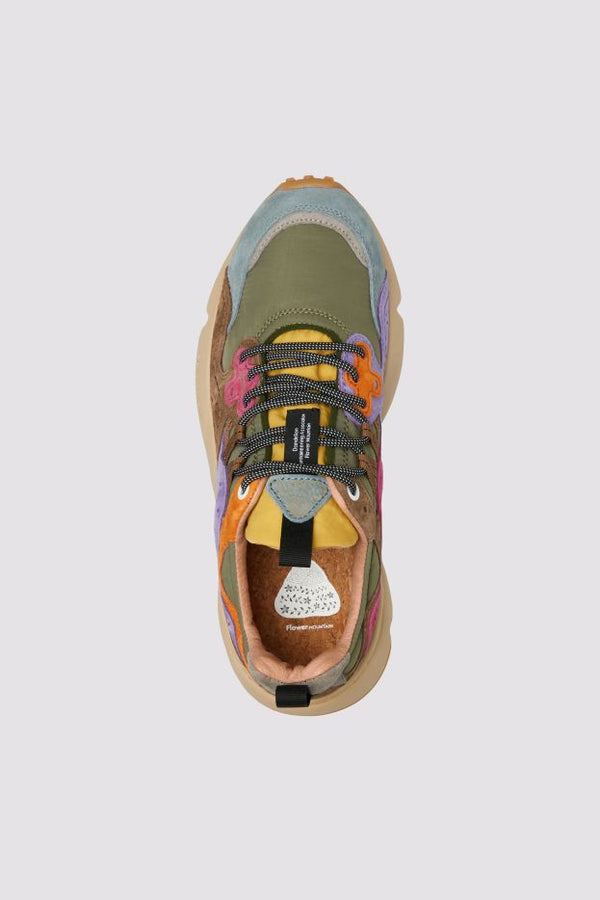 ZAPATILLA - FLOWER MOUNTAIN - YAMANO 3 UNI SUEDE NYLON KAKI MULTI