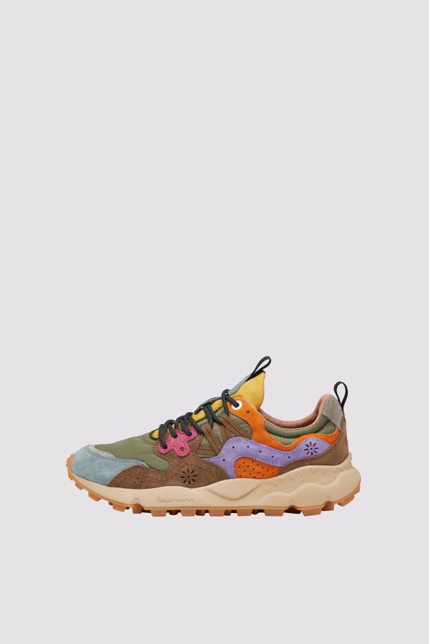 ZAPATILLA - FLOWER MOUNTAIN - YAMANO 3 UNI SUEDE NYLON KAKI MULTI
