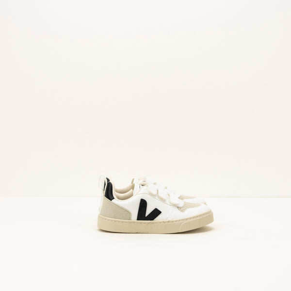 ZAPATILLA DE NIÑO Y NIÑA - VEJA - SMALL V-10 VELCRO CWL WHITE BLACK 28-35