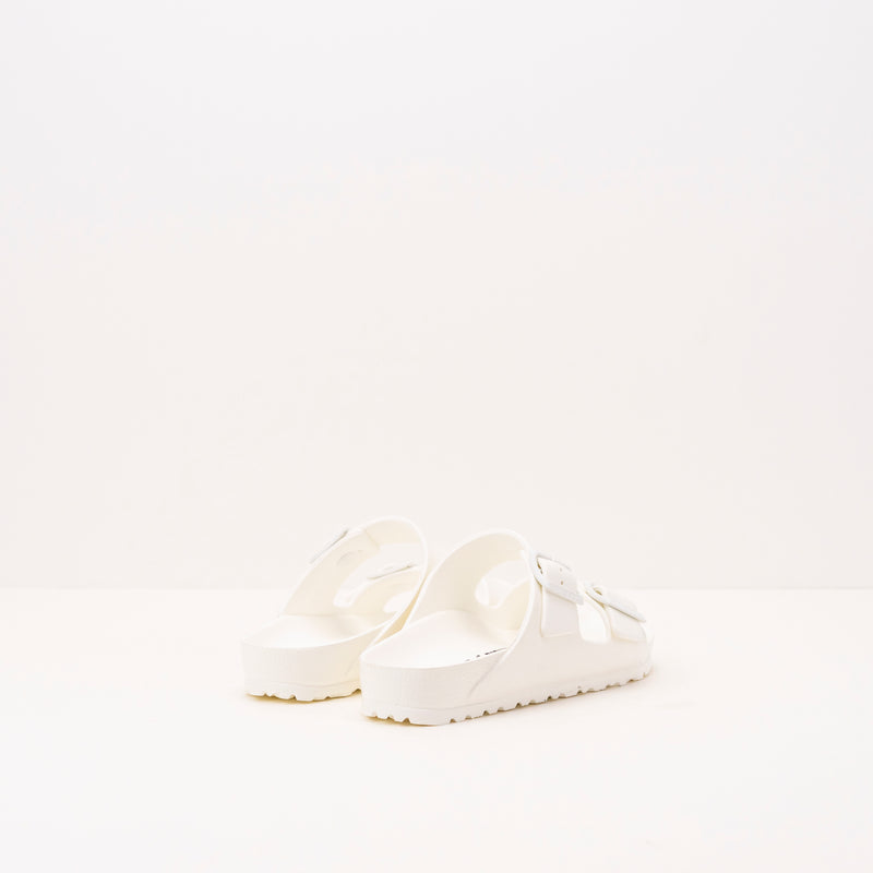 Birkenstock arizona white flat sandals store
