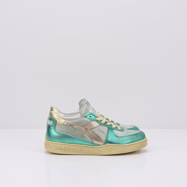 ZAPATILLA - DIADORA HERITAGE - MI BASKET LOW METAL PIGSKIN USED WN BLUE SEA 179535 01 65175