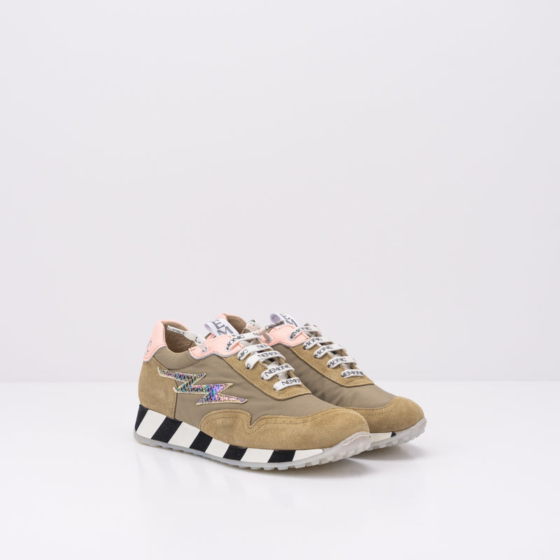 NEMONIC - SNEAKERS - QUEENS 2304 COMBI 5 BAMBI PYTHON PASTEL