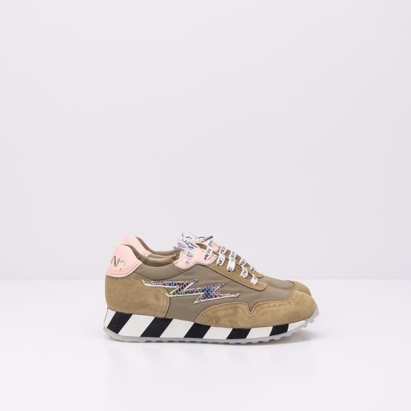 NEMONIC - SNEAKERS - QUEENS 2304 COMBI 5 BAMBI PYTHON PASTEL