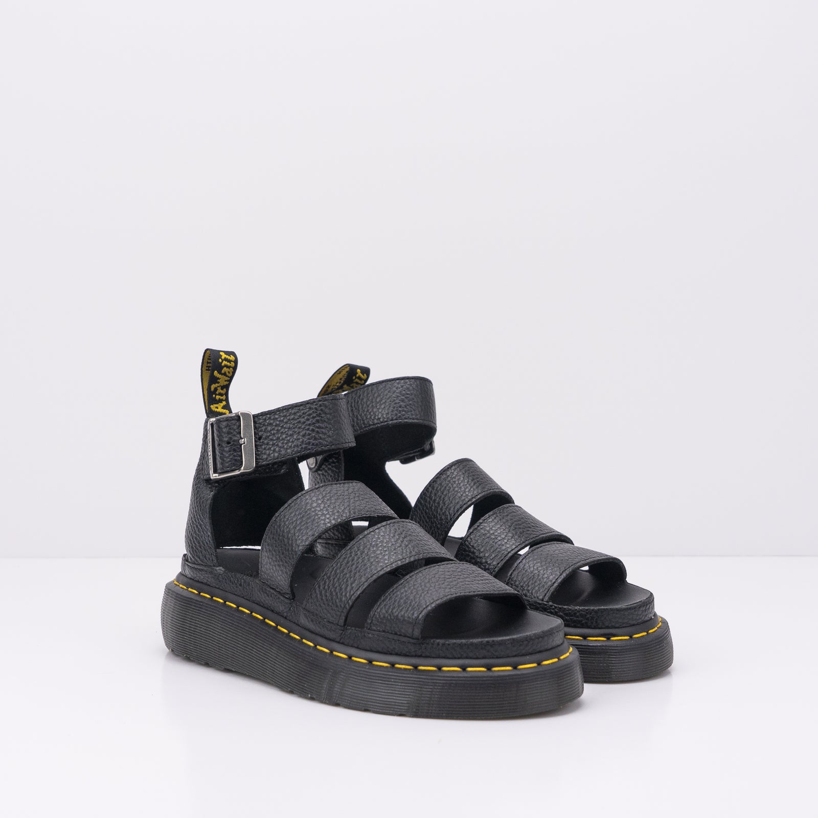 DR. MARTENS CLARISSA II QUAD SANDALS 24476001 IN BLACK COLOR MOKSIN Moksin