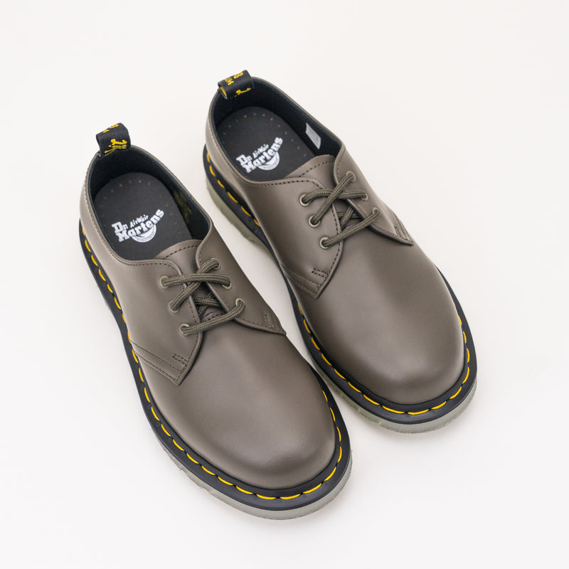 MARTENS 1461 ICED KHAKI GRAY SMOOTH SHOES MOKSIN – Moksin